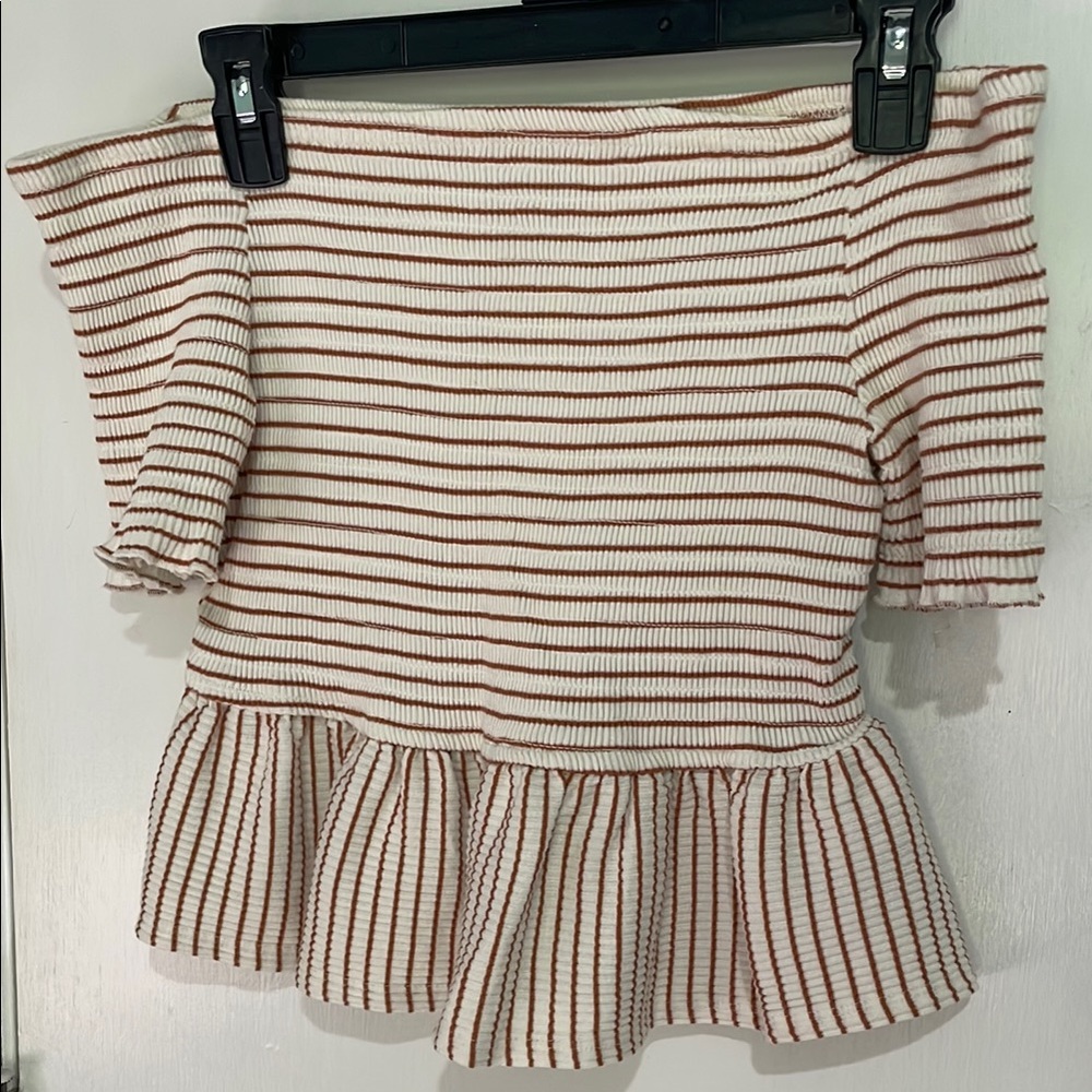 Who What Wear off the shoulder Peplum Blouse